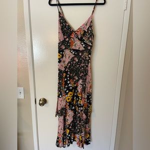 Multicolor black floral dress